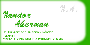 nandor akerman business card